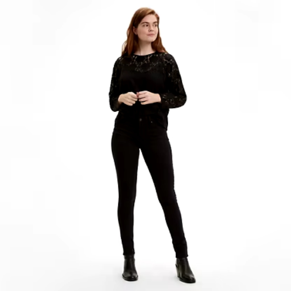 NWT Levi's women's Black 711 skinny jeans Size 14 Medium W32 L30